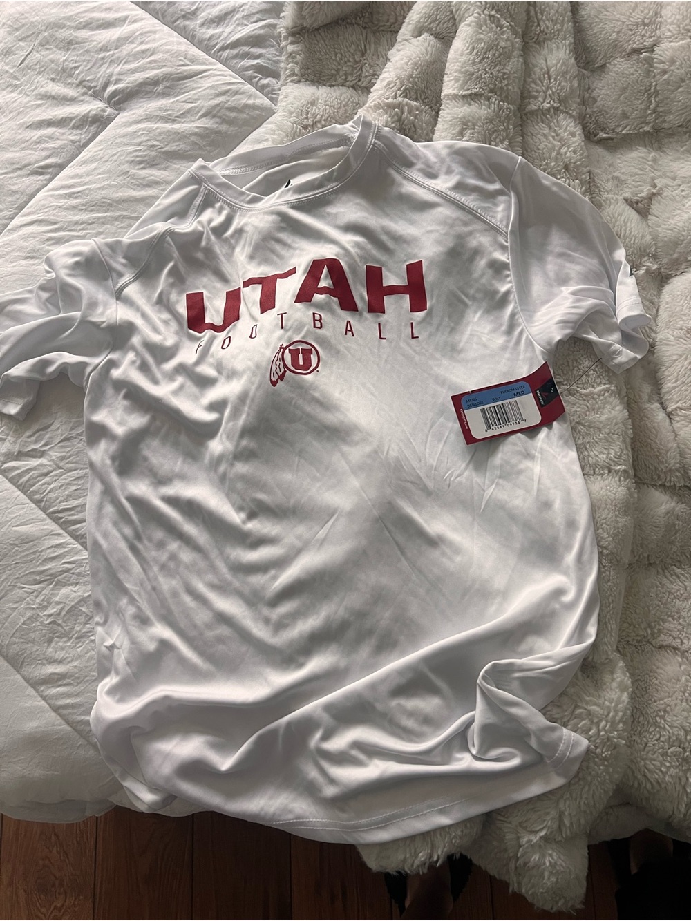 NEW W TAGS U OF U Football Men's White Performance T‑Shirt